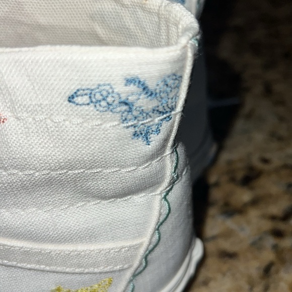 Vans Women’s Blossom Sk8- Hi Tapered Linen Trainers Sz 9.5 New Without Box/tags - Picture 6 of 12